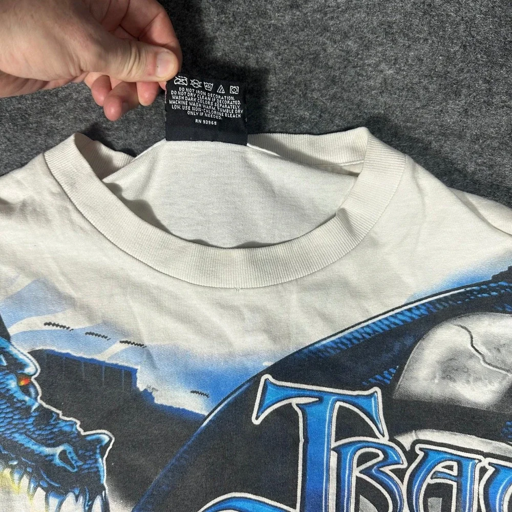 Rare VTG 90s Rusty Wallace Nascar Dragon All Over Print T‎ Shirt Medium Chase